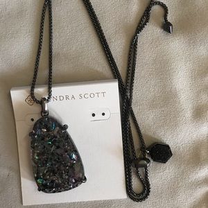 Kendra Scott custom Sandra purple crushed abalone